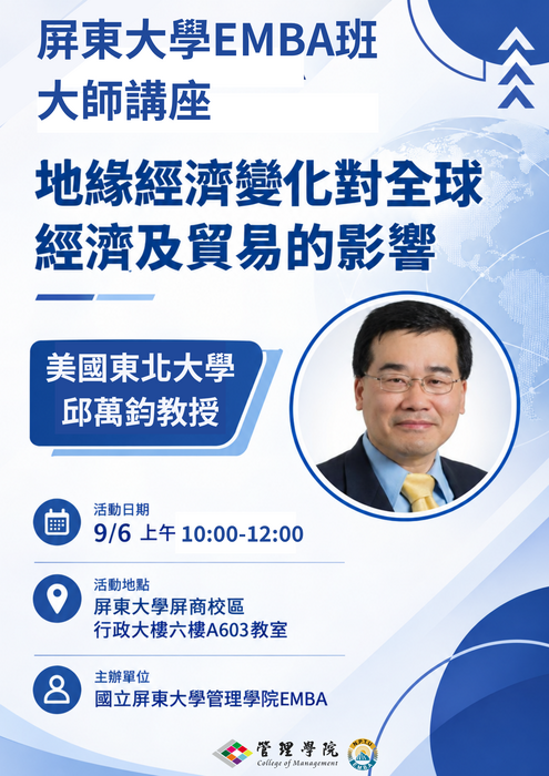 115.09.06 EMBA在職專班大師講座-邱萬鈞教授圖片
